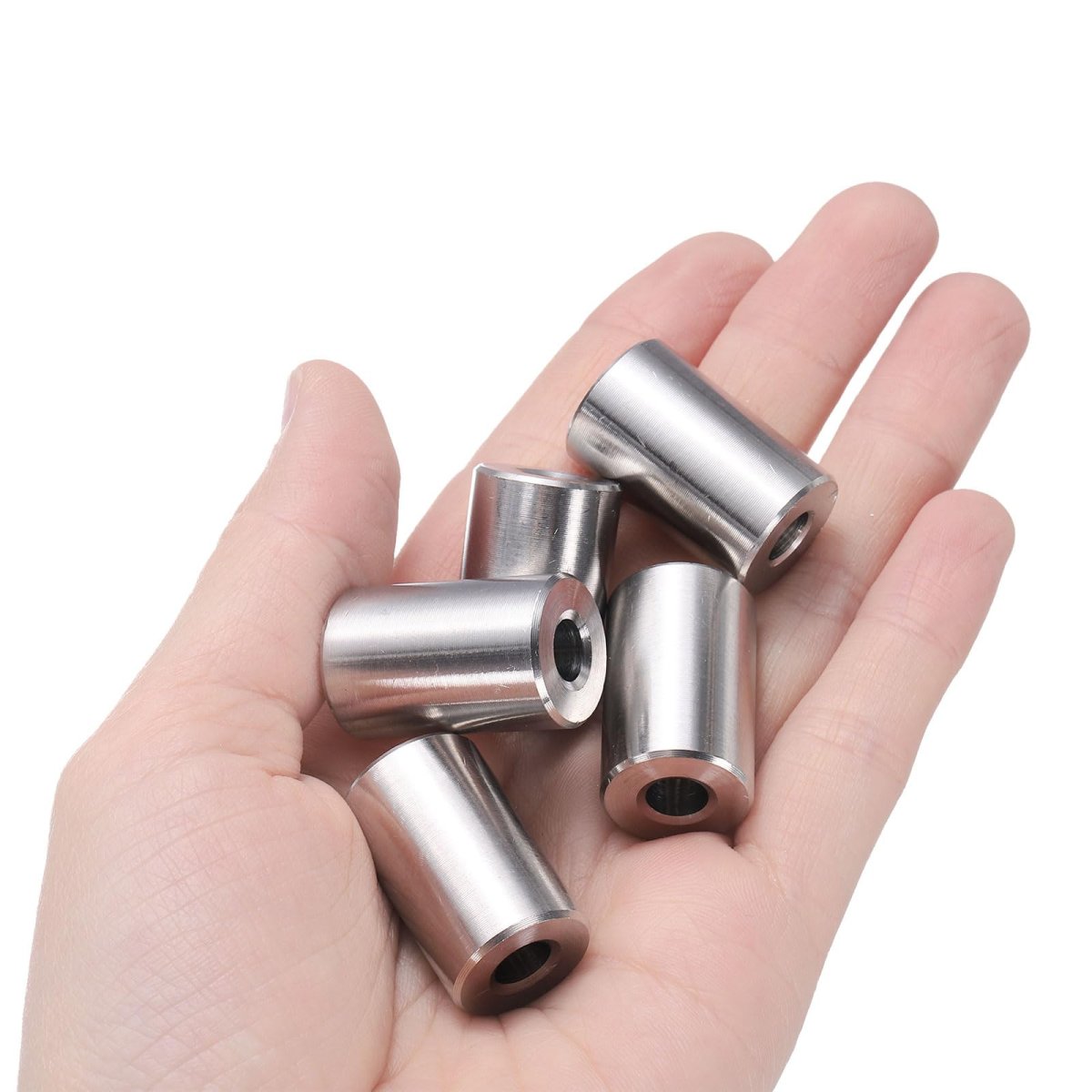 10 Pcs Stainless Steel Spacer 4 Bore X 5 8 Od Length Screw Bushing Plain Finish Round Metal For 1 Screws Bolts And Rods