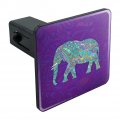Mosaic Elephant Tow Trailer Hitch Cover Plug Insert 