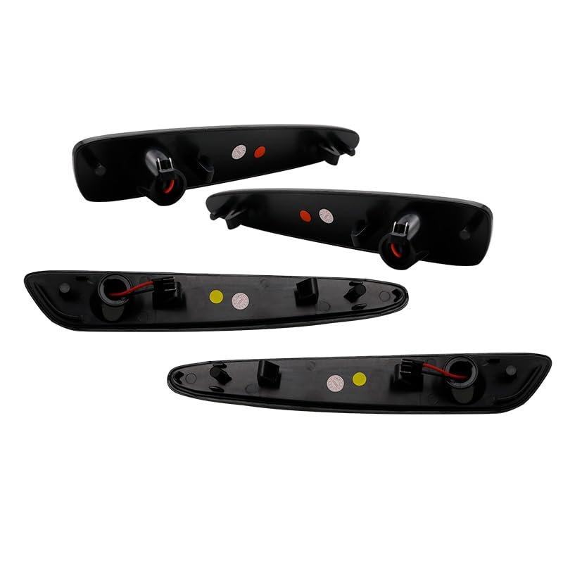 Originaleuro Front Rear Black Smoked Led Lens Side Marker Light Compatible For Chevy Corvette C6 05-13
