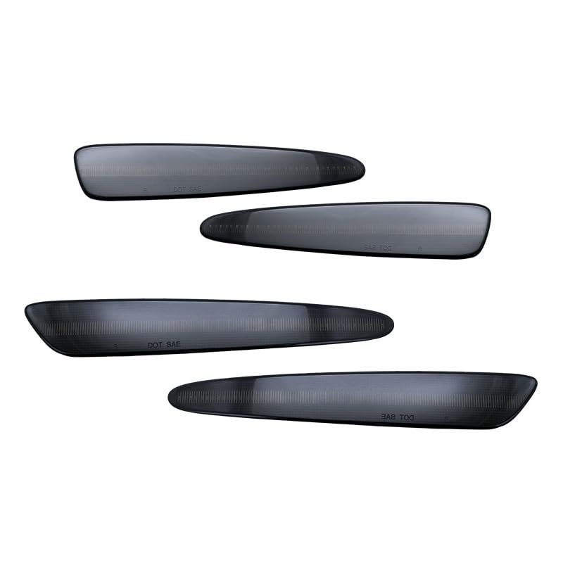 Originaleuro Front Rear Black Smoked Led Lens Side Marker Light Compatible For Chevy Corvette C6 05-13