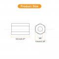 Uxcell 20pcs M6x10x12mm Coupling Nuts Galvanized Carbon Steel Hex Threaded Rod Coupler For Furniture Electronic Industrial