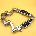 Chrome 360 Adjustable Peg Mounting Kit Stiletto Shape Foot For Goldwing Vtx1300 Shadow Valkyrie Triumph Rocket Equip 1-1 4 Inch