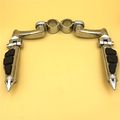Chrome 360 Adjustable Peg Mounting Kit Stiletto Shape Foot For Goldwing Vtx1300 Shadow Valkyrie Triumph Rocket Equip 1-1 4 Inch 