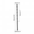 Uxcell High Speed Steel Lengthen Straight Shank Twist Drill Bit Fully Ground Black Oxide 3mm Diameter 100mm Total 55mm Length