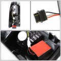 Auto Dynasty Compatible With Chevy Silverado Gmc Sierra Pair Of 3d Led Tail Brake Lights Chrome Housing Smoked Lens