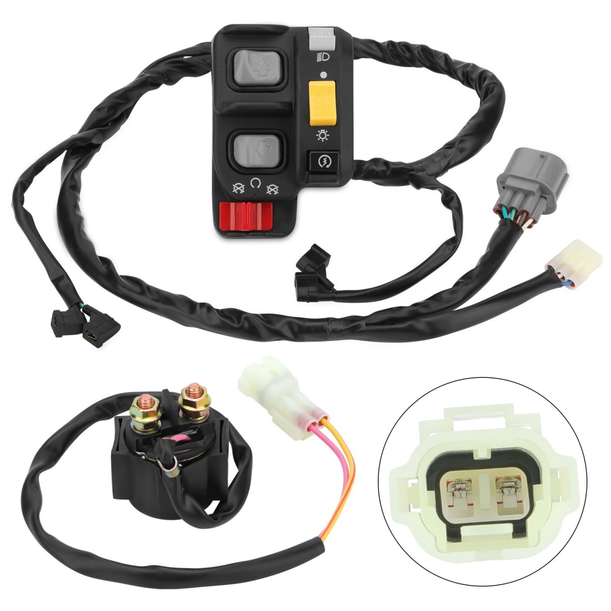 Handlebar Starter Relay Switch For Honda Recon 250 Es Trx250te 2007-2020 Electric Shift 35140-hm8-b73 35140-hm8-b51