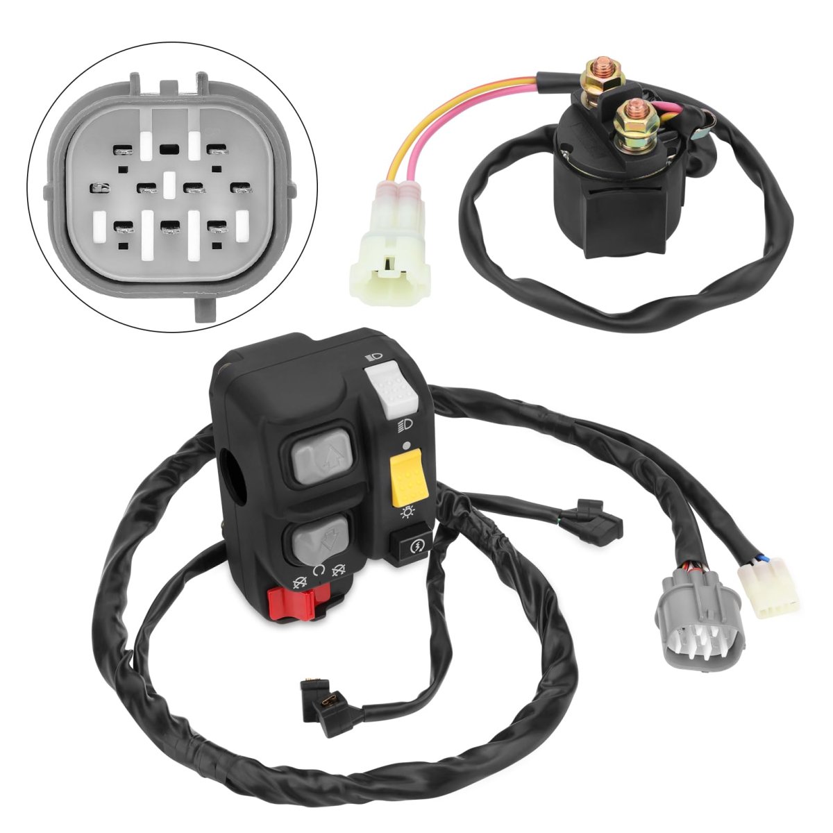 Handlebar Starter Relay Switch For Honda Recon 250 Es Trx250te 2007-2020 Electric Shift 35140-hm8-b73 35140-hm8-b51