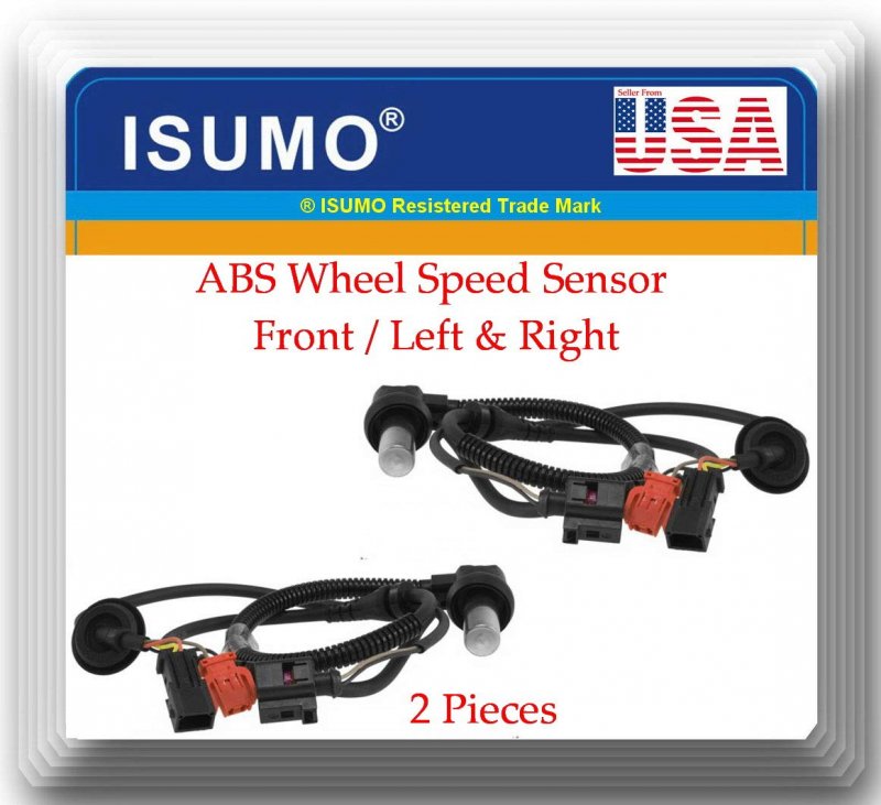 2 Pieces Oe Spec 4b0927803c Abs Wheel Speed Sensor Front Left Right Fits Audi A6 2000-2001 Quattro 1999-2003
