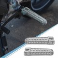 Uxcell 1 Pair 8mm Aluminum Aolly Motorcycle Footrest Footpeg Foot Rest Peg Bike Bicycle Cycling Silver Tone For Yamaha