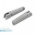 Uxcell 1 Pair 8mm Aluminum Aolly Motorcycle Footrest Footpeg Foot Rest Peg Bike Bicycle Cycling Silver Tone For Yamaha