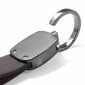 Ipick Image Lincoln Mks Black Nickel With Brown Leather Stripe Key Chain 