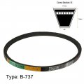 Uxcell B-737 B29 Drive V-belt Inner Girth 29 737mm Industrial Power Rubber Transmission Belt