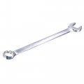 Uxcell Combination Wrench With Offset Box End And Angled Open Metric Mirror-chrome Plated High Carbon Steel 27mm