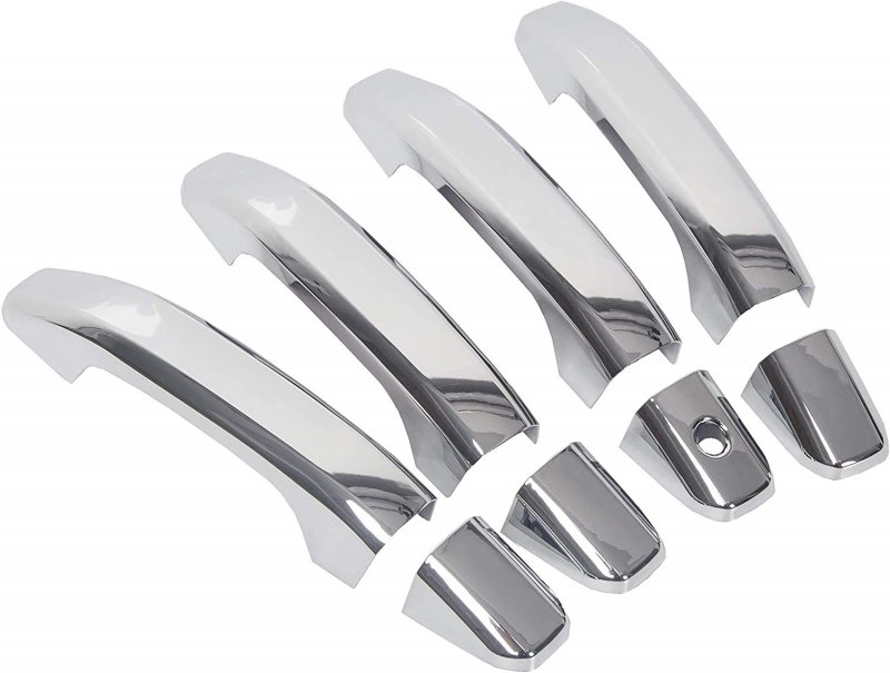 Erush Triple Chrome Plated Combo Door Mirror Handle Tailgate Cover Overlay Designed For 2014-2018 Chevrolet Silveardo Gmc