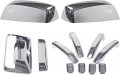 Erush Triple Chrome Plated Combo Door Mirror Handle Tailgate Cover Overlay Designed For 2014-2018 Chevrolet Silveardo Gmc