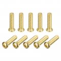 Uxcell Brass Machine Screws M5x20mm Phillips Pan Head Fastener Bolts For Furniture Office Equipment Electronics 20pcs