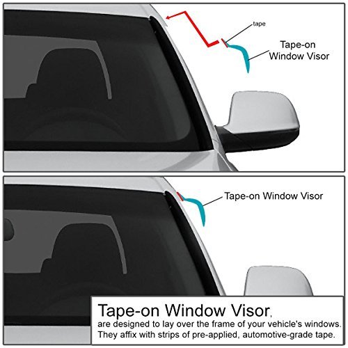 Ford Explorer Mercury Mountaineer Lincoln Aviator 4pcs Tape-on Window Visor Deflector Rain Guard