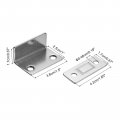 Uxcell 2pcs Cabinet Magnetic Catch L-shaped Ultra Thin Closers Latch For Cabinets Kitchen Closet Door Closing Silver Tone