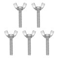 5pcs 1 4-20 X 1-1 4 Wing Butterfly Screw Bolts 304 Stainless Steel Machine Fastener Thumb Hand Screws For Electronic Equipment 