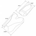 Black And Blue Rider Driver Passenger Seat For Yamaha Yzf R1 2004 2005 2006 Two Piece Motorcycle Set