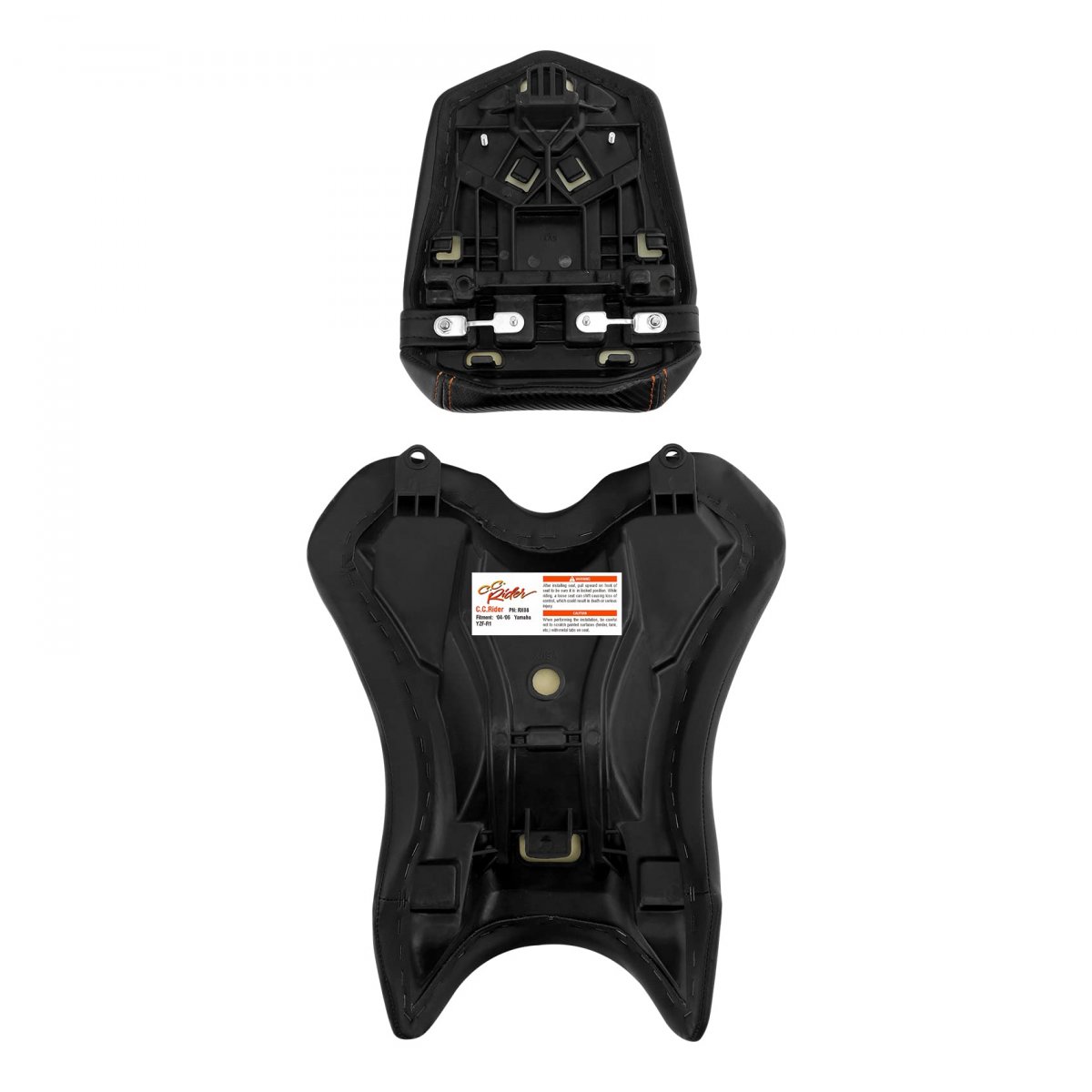 Black And Blue Rider Driver Passenger Seat For Yamaha Yzf R1 2004 2005 2006 Two Piece Motorcycle Set