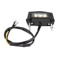 12v Motorcycle Led License Plate Light Universal Motorbike Rear Brake Tail Lamp Mount White