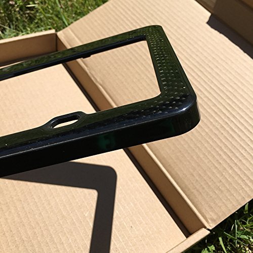 2x Genuine 3k Twill Real Glossy Carbon Fiber License Plate Frame Holder Universal Fits Bmw Mercedes Lexus Audi Tesla Cadillac