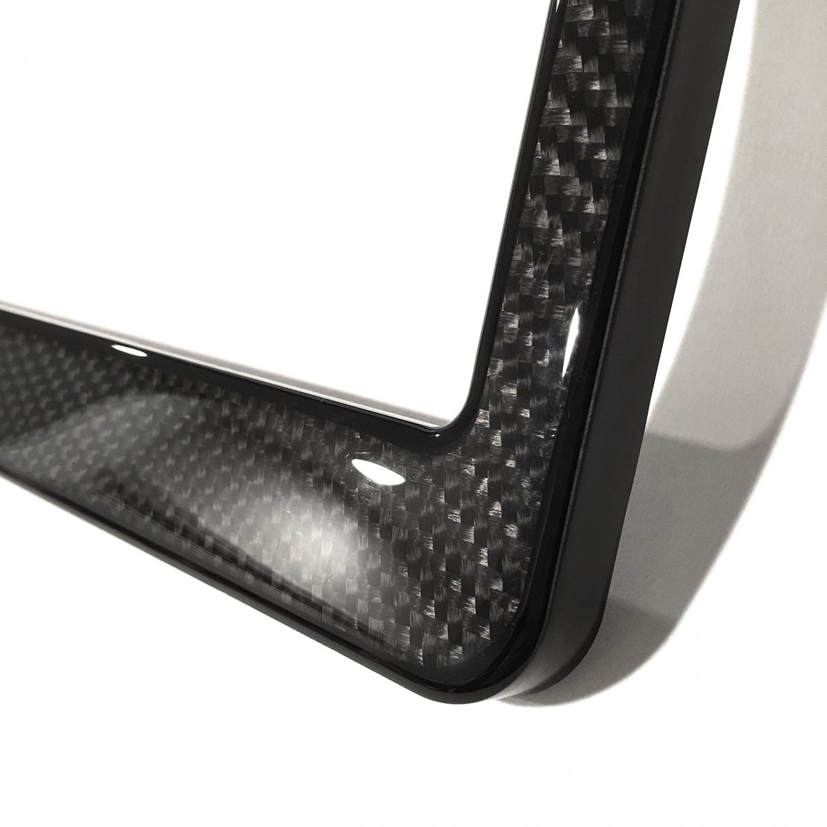 2x Genuine 3k Twill Real Glossy Carbon Fiber License Plate Frame Holder Universal Fits Bmw Mercedes Lexus Audi Tesla Cadillac