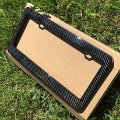 2x Genuine 3k Twill Real Glossy Carbon Fiber License Plate Frame Holder Universal Fits Bmw Mercedes Lexus Audi Tesla Cadillac 