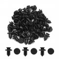 Uxcell 50pcs Black Plastic Rivets Fastener Fender Bumper Push Clips 10mm For Auto Car