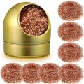 Soldering Tip Cleaner Set Iron Cleaning Wire And Brass Kit Include 8 Pieces 1 Piece Ball Shell Holder For Solder Irons Tips 