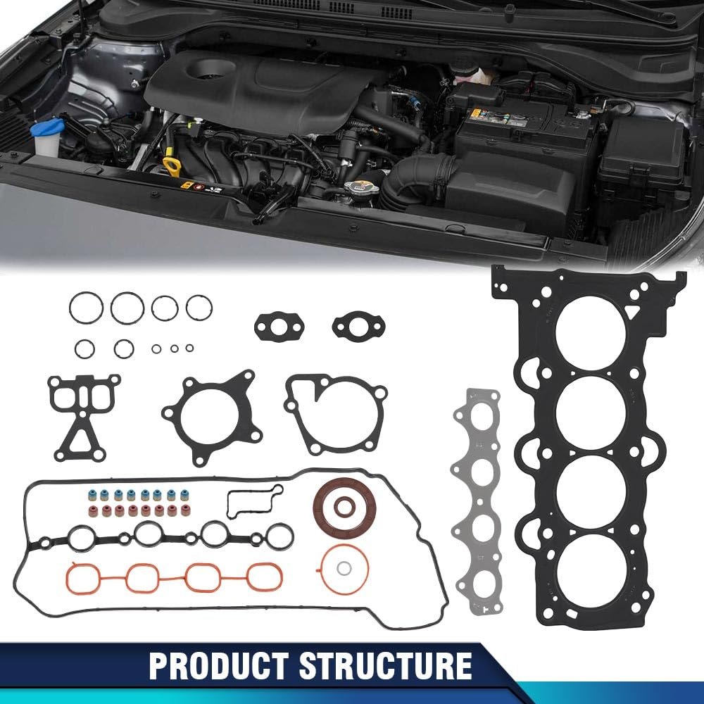 Front Engine Head Gasket Kit For Hyundai Kia Accent Veloster Rio Soul 2012 2013 2014 2015 2016 1 6l L4 Dohc 12v Naturally