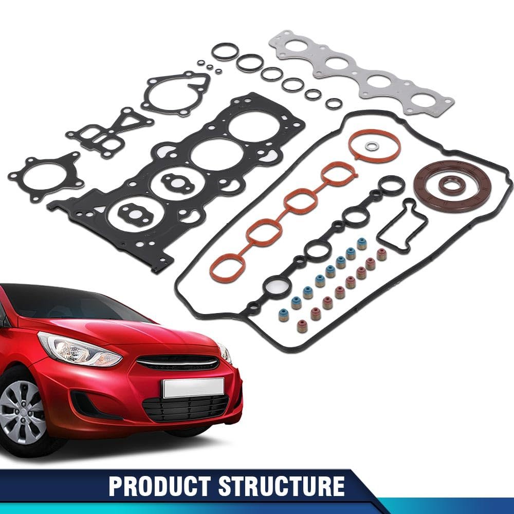 Front Engine Head Gasket Kit For Hyundai Kia Accent Veloster Rio Soul 2012 2013 2014 2015 2016 1 6l L4 Dohc 12v Naturally