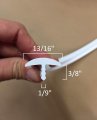 13 16 White T Molding Flexible Gap Edge Trim Rv Travel Traier Boat Marine And Home Application By Autmotive Authority White 50