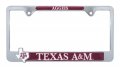 Officially Licensed Premium Shiny Chrome Metal License Plate Frame With Texas Shaped Insert Mascot Version A And M For Car 