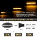 Vipmotoz Amber Led Strip Side Indicator Light Front Fender Turn Signal Lamp Replacement For Mazda 2 3 5 Mpv Chrome Housing