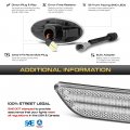 Vipmotoz Amber Led Strip Side Indicator Light Front Fender Turn Signal Lamp Replacement For Mazda 2 3 5 Mpv Chrome Housing