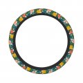 Oranges Lemons And Flowers Steering Wheel Covers Tropical Summer Fruit Citrus Tree Green Ornament Non Slip Neoprene Car Wrap 