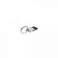 Au-tomotive Gold Inc Officially Licensed Black Duo Leather Chrome Key Fob For Honda S2000
