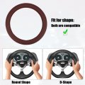 Uxcell Universal Silicone 14 6 37cm Steering Wheel Cover Foldable Tire Design Protector Interior Trim For Car Brown