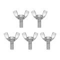 5pcs 1 4-20 X 2 Wing Butterfly Screw Bolts 304 Stainless Steel Machine Fastener Thumb Hand Screws For Electronic Equipment 