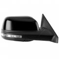 Glossy Black Side Mirror Power Heated Turn Signal Light Puddle Lamp Compatible With 2016-2019 Ford Explorer Replacement For
