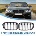 Front Upper Hood Bumper Kidney Grille For Bmw 1 Series F20 25 2018 Gloss Black 1 Pair Oe 51137371685 51137371686