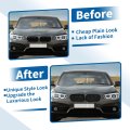 Front Upper Hood Bumper Kidney Grille For Bmw 1 Series F20 25 2018 Gloss Black 1 Pair Oe 51137371685 51137371686
