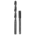 Tap And Drill Bit Set 1pcs 5 16-36 Uns Straight Flute Thread Screw 7 3mm Twist Black Oxide Hss-6542 Tapping Threading Tool Kit 