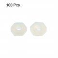 Uxcell Nylon Hex Nut M2 5x0 45mm Metric Coarse Thread Hexagon Nuts 100 Pcs White