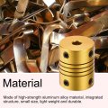 Uxcell 1pcs 3mm To 5mm Aluminum Alloy Shaft Coupling L24 5xd19 5 Flexible Coupler For Encoders And Motors Golden
