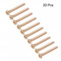 Uxcell M6x55mm Furniture Screw Hex Socket Machine Screws Zinc Plated Fasteners Bolts Full Thread Carbon Steel 20pcs