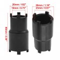 Uxcell 19mm 23mm 4 Pin Motorcycle Clutch Lock Nut Spanner Socket Wrench Repair Remove Tool Black For Honda Cg125