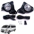 Auto-tech Fog Lamp Replacement For Toyota Hiace 2014 2015 Front Cover Trim With Chrome Replace Assembly Kit One Pair